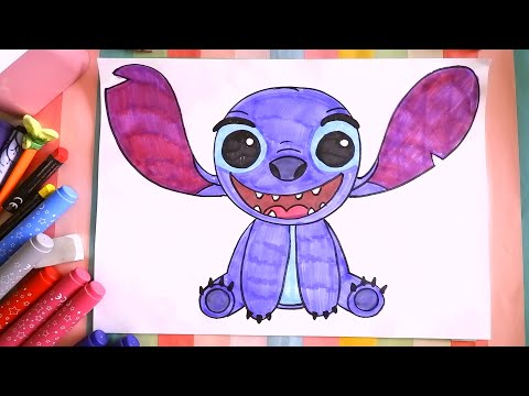 Как нарисовать милого СТИТЧА поэтапно для детей | Рисуем Лило и Ститч | Няня Уля