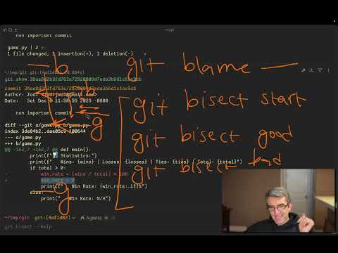 دیباگ کردن با ابزارهای گیت: blame و bisect