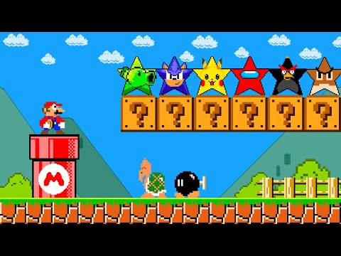 Super Mario Bros. But Mario Can Buy More Custom Star Characters in All Games | PixSaga Mario