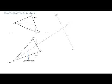 🔶 1 - ENGINEERING DRAWING-How to produce the True length, True Shape and edge of a plane