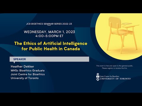 The Ethics of Artificial Intelligence for Public Health in Canada