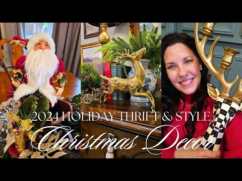 THRIFTING FOR CHRISTMAS DECOR 2024! Holiday Thrift with Me + Thrift Haul & Style