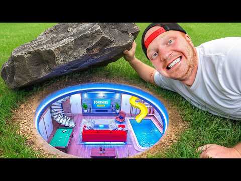 I Built a Secret Room In a ROCK!