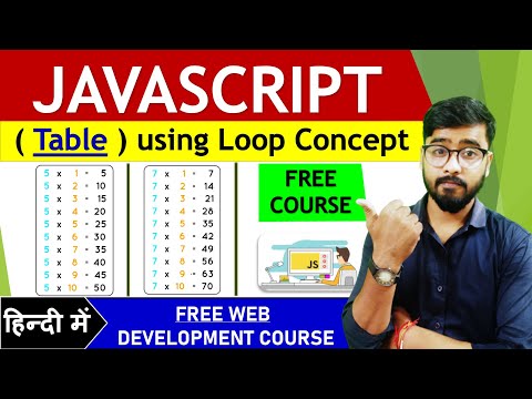 JavaScript Practical | Print Table of any Number | JavaScript Tutorial [Hindi]