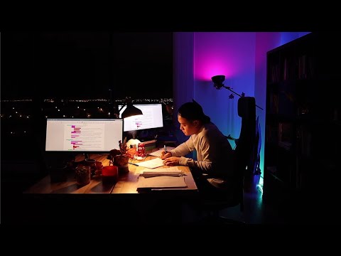 4 Hour Study With Me - No Breaks & No Music [Campfire By The Ocean🌊]