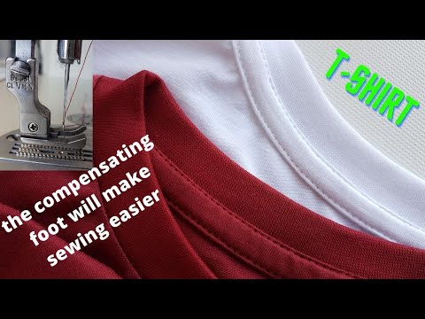 Tshirt This compensating foot will make your work easier. How to sew ? stopka kompensacyjna
