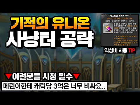 [메이플] 유니온 육성 Tip 모든 걸 담았습니다! 200레벨 이하 사냥터 총정리 / 유니온 키우시는 분들 필수 시청!!
