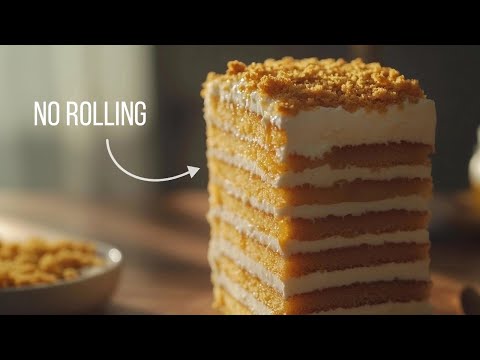 From Sticky Honey to Stunning Cake — No Fuss, No Rolling