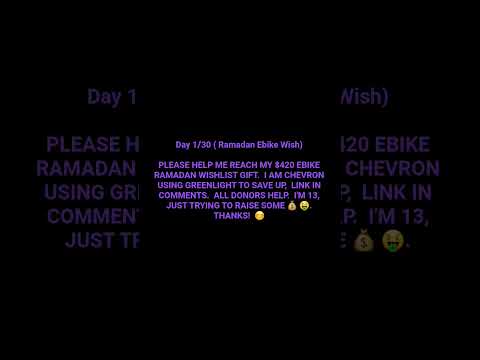 RAMADAN EBIKE SAVINGS #SAVINGS#MONEY#GREENLIGHT #TEENS MAKING MONEY