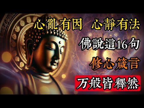 心亂有因，心靜有法！佛說這16句修心箴言，瞬間照見本心，萬般皆釋然#佛學 #禪宗 #佛教哲學 #佛教經典