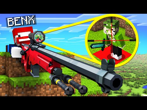 GRABE für WAFFEN im ROTEN QUADRAT in Minecraft