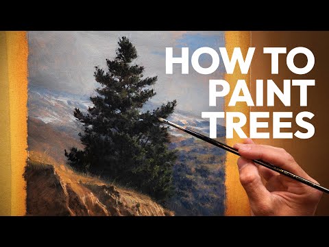 How to Paint a Pine Tree - Oil Painting Demonstration for Beginners