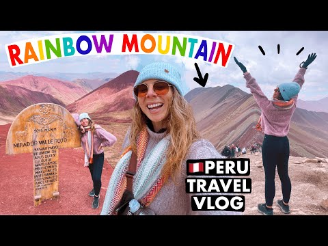 Hiking Rainbow Mountain 🌈 Backpacking Peru 🇵🇪 Cusco Travel Vlog