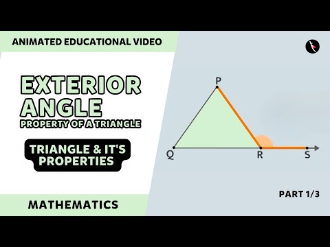Exterior Angle Property of a Triangle | Triangle and It's Properties | Part 1/3 | English | Class 7