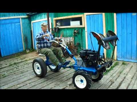 Плавающая косилка к мотоблоку .Самоделкин из Сибири .