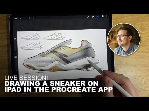 How to sketch a sneaker on iPad Pro using the Procreate App ✍️