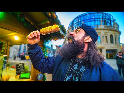 I ATE AS MANY CALORIES AS I COULD AT A CHRISTMAS MARKET! | BeardMeatsFood