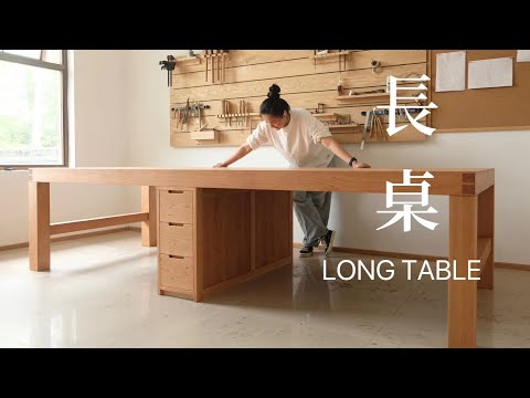 The Independent Challenge of a Female Carpenter: Handcrafting a 3-Meter Long Table.
