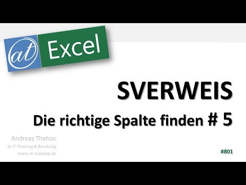 SVERWEIS - richtige Spalte finden - Excel-Funktionen