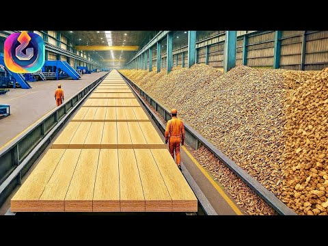 Wie Millionen Quadratmeter Laminat in einer Fabrik hergestellt werden. Einzigartige Aufnahmen