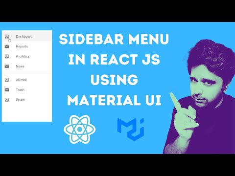 How to create sidebar in React Js using Material UI (Part 1)