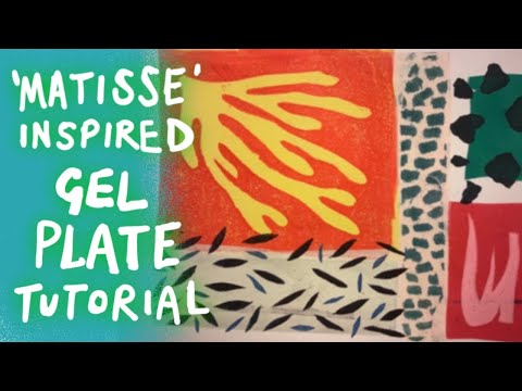 Gel plate printing - Henri Matisse style!