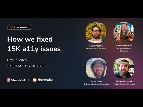 How we fixed 15K accessibility issues in Chromatic using Chromatic