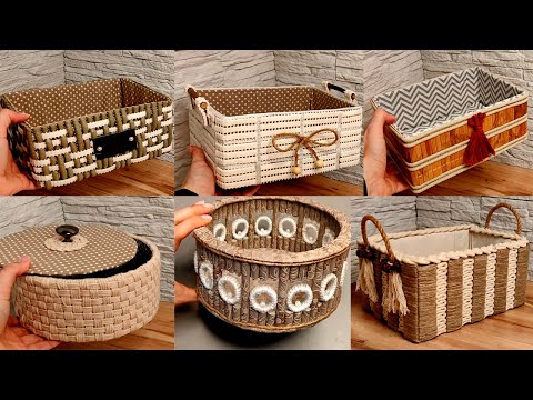 6 incredible ideas made from cardboard  DIY storage boxes