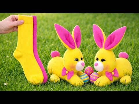 😍Çoraptan, Kolay ve Pratik Oyuncak Tavşan Yapımı/🧦Mutlaka Denemelisiniz