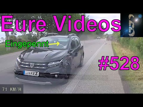 Eure Videos #528 - Dashcam Sekundenschlaf mit Unfall Reifen verloren Übermüdet in Gegenverkehr