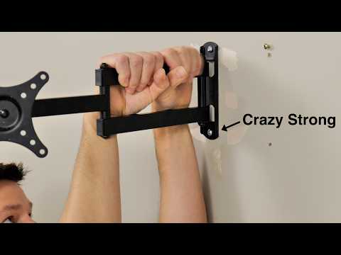 How To Mount Any Size TV Bracket Into Drywall With Just A Screwdriver!