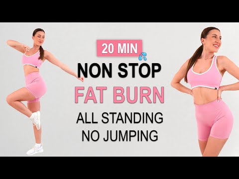 20 Min Intense NON STOP Full Body Fat Burn | All Standing - No Jumping Workout | Sweaty, No Repeat