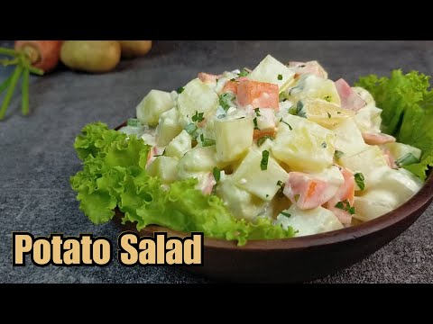 POTATO SALAD with HAM and EGG - FILIPINO STYLE | EASY POTATO SALAD RECIPE
