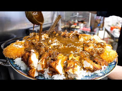 Unbelievable Huge Size Servings of Pork Cutlet Curry! | INCREDIBLE JAPANESE FOOD