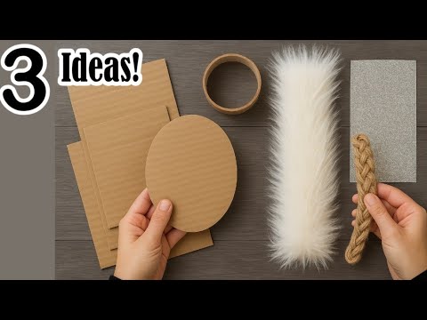 Don't throw away your recycled cardboard ! I turned cardboard into 3 Awesome ideas 🤩