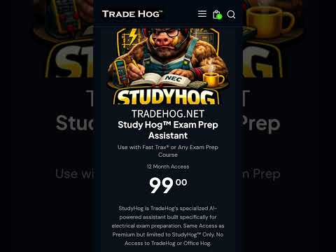 Future is here as you can use Ai Study Hog with ANY Electrical Exam Prep Course #electricalexamprep