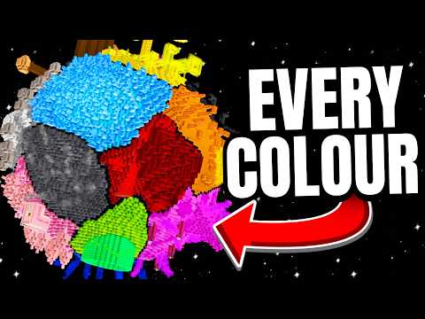 I Built an EVERY COLOUR Planet in Minecraft Hardcore!