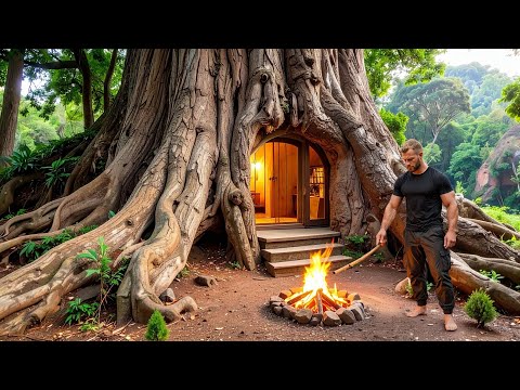 30 Days Alone Building a Treehouse in the Rainforest | Survival Bushcraft