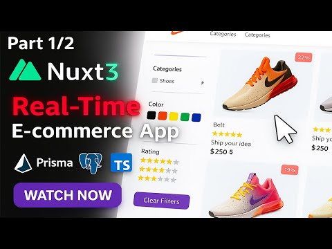 Build and Deploy A COMPLETE  Real-Time E-Commerce App With Nuxt 3 & Vue 3,PostgreSQL,Prisma & Stripe