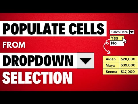 EASILY Auto Populate Excel Cells based on Your Dropdown Selection!