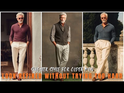 Sweater-Based Outfits That Make Older Men Look Refined (20 Looks) - men's fashion