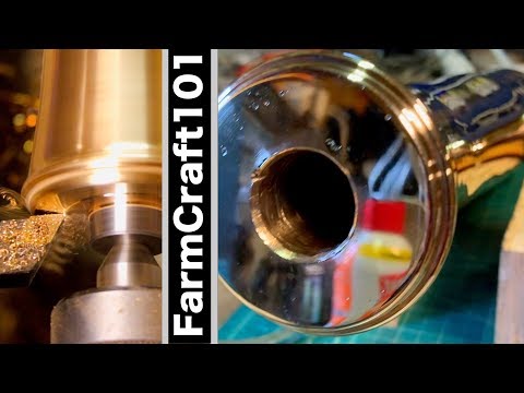 Machining a Historic Bronze Cannon Barrel, Scaled Down Replica. FarmCraft101
