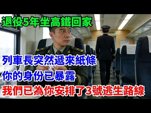 退役5年坐高鐵回家，列車長突然遞來紙條：你的身份已暴露，我們已為你安排了3號逃生路線#奇聞#故事#原創故事#年代故事#軍人#退役#軍旅情#高鐵