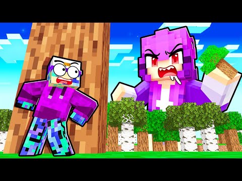 TINY vs GIANT Hide and Seek in Minecraft!