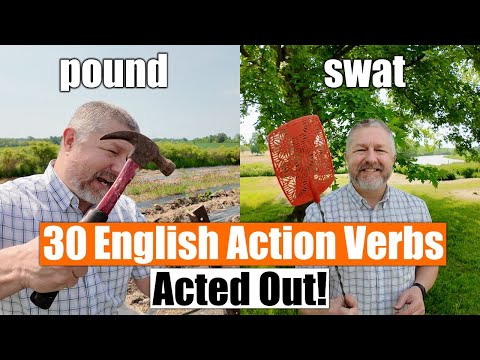 Learn 30 English Action Verbs In 7 Minutes! Acted Out For Easy Memorization! π§±π¨π