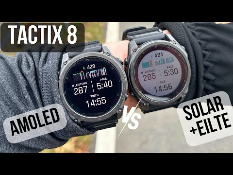 Garmin Tactix 8 Solar (MIP) vs Garmin Tactix 8 AMOLED - Display, Funktionen und Akkuvergleich