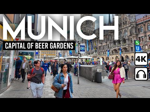 MUNICH, Germany đŠđŞ 4K Downtown & Marienplatz Walking Tour 2025
