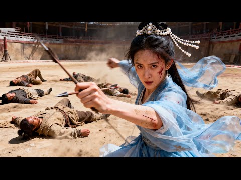 A beautiful woman was forced into an arena for a death match and actually defeated 100 people!