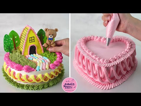 Cute Little Bear House To Celebrate A Couple's Birthday and Heart Cake Design | Parr 432