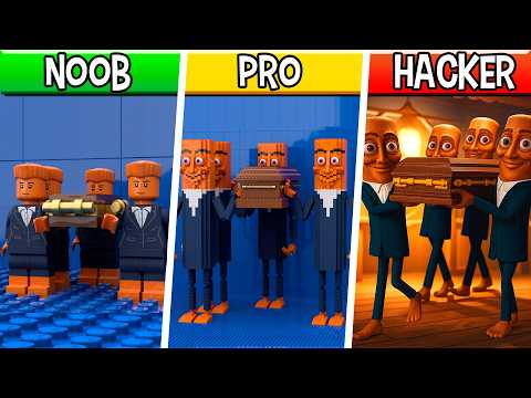 LEGO Coffin Tung Tung Tung Sahur : Noob, Pro, HACKER! / (Italian Brainrot Animals Meme)